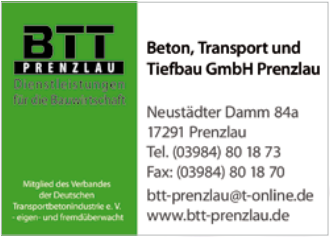 BTT Beton Transport und Tiefbau GmbH Prenzlau