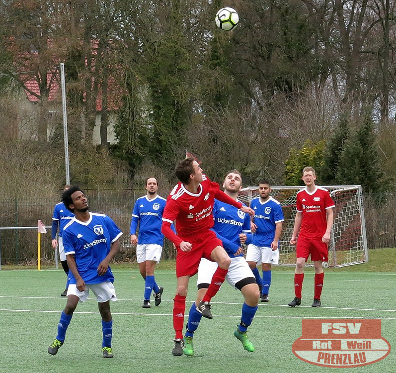 Archivbild aus dem Testspiel Prenzlau gegen Dedelow vom 17.03.2019