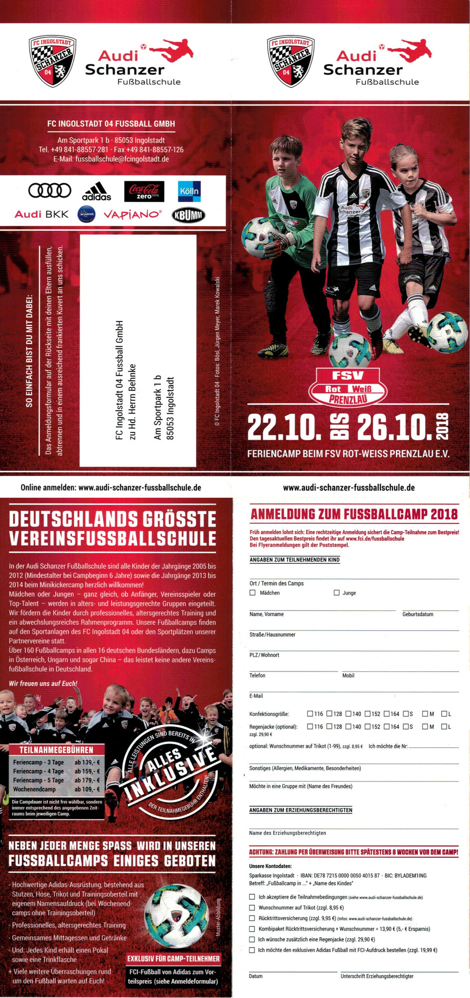 Flyer Fußballcamp Oktober 2018