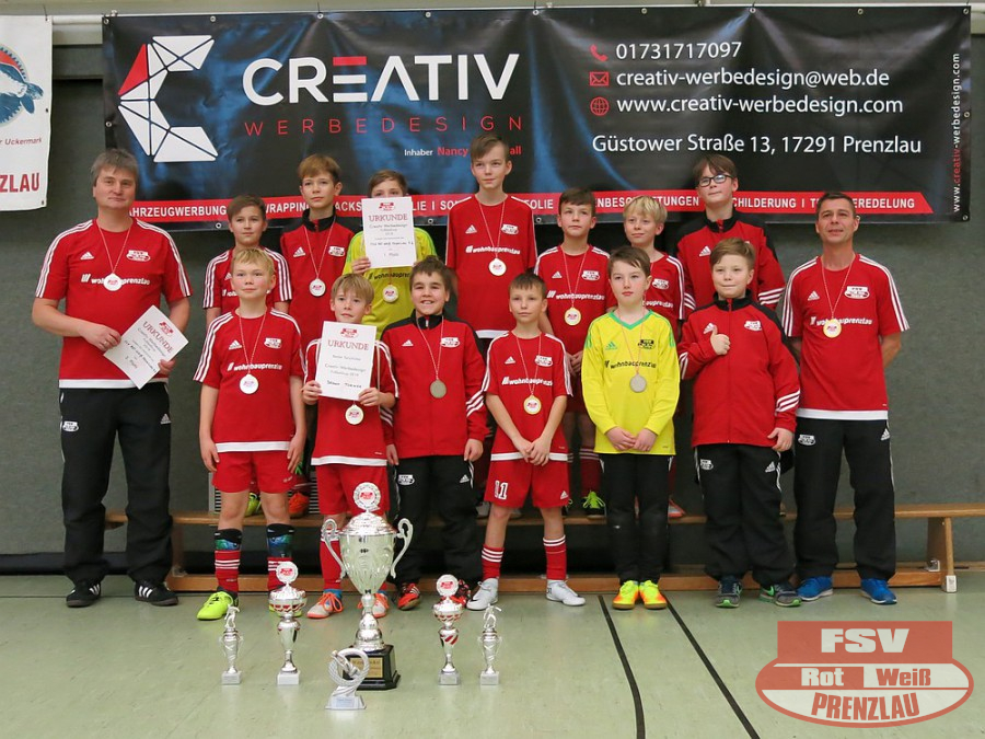 Turniersieger E-Junioren  FSV Rot-Weiß Prenzlau 10.01.2018